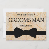 Invitation Votre service est demandé en tant que meilleur hom (Devant)