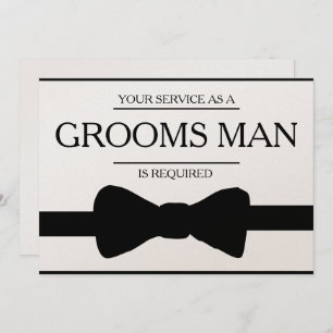 Invitation Votre service est demandé en tant que meilleur hom