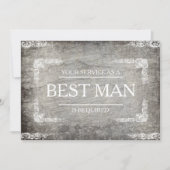 Invitation Votre service est demandé en tant que meilleur hom (Devant)