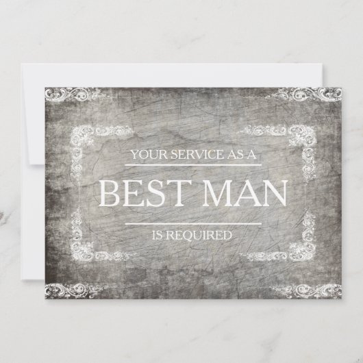 Invitation Votre service est demandé en tant que meilleur hom (Devant)