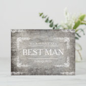 Invitation Votre service est demandé en tant que meilleur hom (Debout devant)