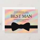 Invitation Votre service est demandé en tant que meilleur hom (Devant / Derrière)