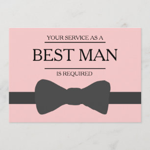 Invitation Votre service est demandé en tant que meilleur hom