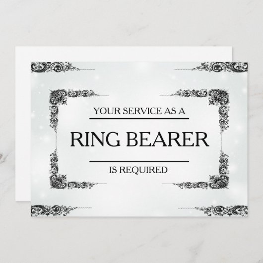 Invitation Votre service est demandé en tant qu'invitation du (Devant / Derrière)