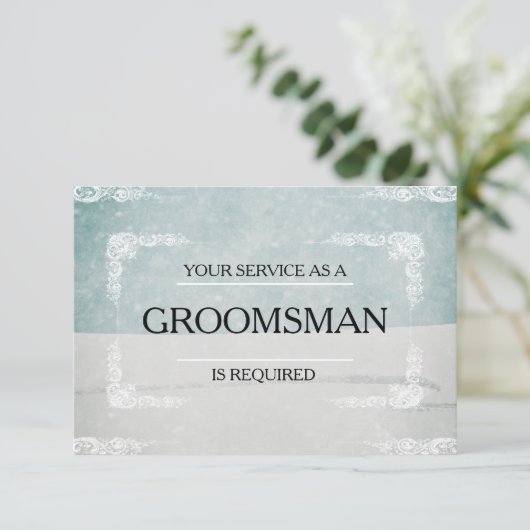 Invitation Votre service est demandé en tant qu'invitation Gr (Debout devant)