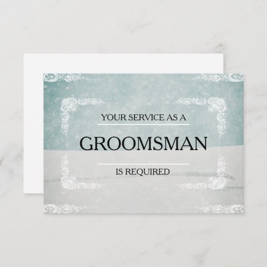 Invitation Votre service est demandé en tant qu'invitation Gr (Devant / Derrière)