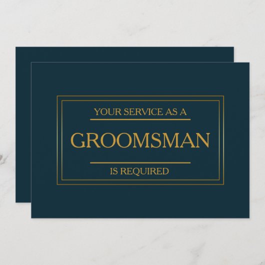 Invitation Votre service est demandé en tant qu'invitation Gr (Devant / Derrière)