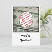 Invitation Votre visage sur la facture de 100 $ ! Ajouter une (Debout devant)