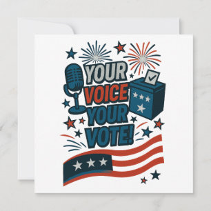 Invitation Votre voix votre vote Élection patriotique