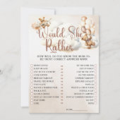 Invitation VOUDRAIT-ELLE PLUTÔT Baby shower Jeu mignonne Oear (Devant)