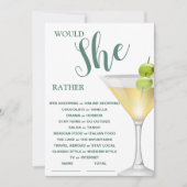 Invitation Voudrait-Elle Plutôt Élégant Jeu De Fête des marié (Devant)