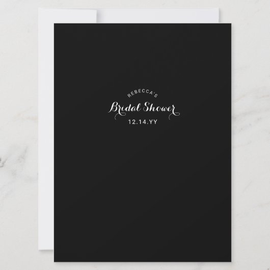 Invitation Voudrait-Elle Plutôt Fête des mariées Jeu (Dos)