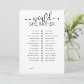 Invitation Voudrait-Elle Plutôt Fête des mariées Jeu (Debout devant)