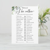 Invitation Voudrait-Elle Plutôt Fête des mariées Jeu (Debout devant)