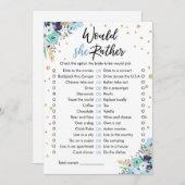 Invitation Voudrait-Elle Plutôt Fête des mariées Jeu Voyage B (Devant / Derrière)