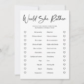 Invitation Voudrait-Elle Plutôt Fête des mariées Partie (Devant)