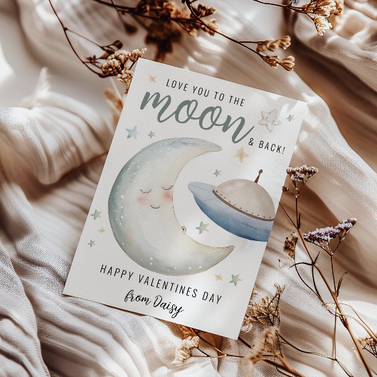 Invitation Vous Aimez À La Lune Et À L'Arrière | Saint valent