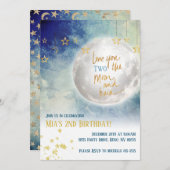 Invitation Vous aimez la lune et le retour (Devant / Derrière)