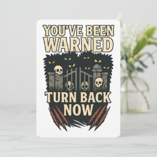 Invitation Vous avez été averti Spooky Halloween ensorcelé