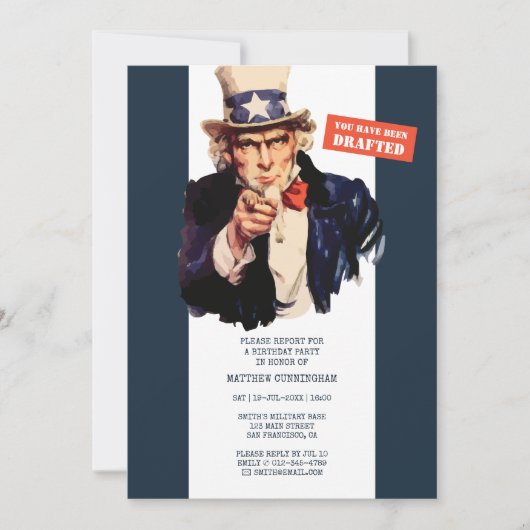 Invitation Vous Avez Été Rédigé ! Fête d'anniversaire (Devant)