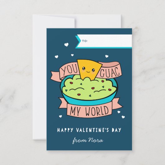 Invitation Vous Avez Guac My World Classroom Valentines Day C (Devant)