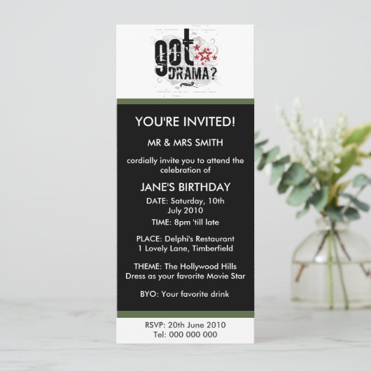 Invitation Vous avez un drame ? (Debout devant)