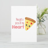Invitation Vous avez une pizza de mon coeur Kawaii Pizza Pun (Debout devant)