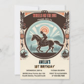 Invitation Vous Cheval Cowboy Kentucky Derby Party 1er annive (Devant)