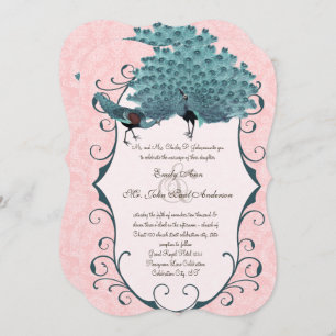 Invitation Vous Choisissez Couleur Arrière - plan -Damask Pea