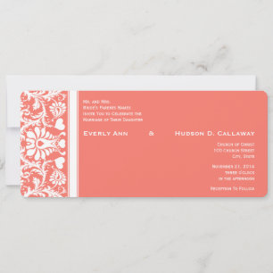 Invitation Vous choisissez la couleur - Montré comme Coral Ma