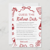 Invitation Vous Devinerez Le Jeu De La Fête des mariées Itali (Devant)