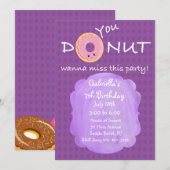 Invitation Vous, DONUT, Vous Voulez Manquer Cette Fille De Fê (Devant / Derrière)
