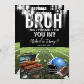 Invitation Vous Entrer ? Jeu de football barbecue Heure de l' (Devant / Derrière)