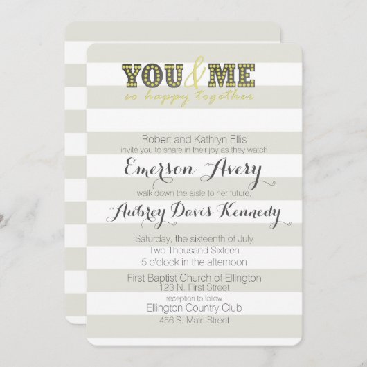 Invitation Vous et moi (Devant / Derrière)