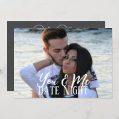Invitation Vous et moi Date Nuit avec photo (Devant / Derrière)