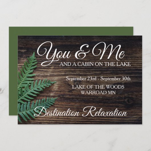 Invitation Vous et moi Rustique (Devant / Derrière)