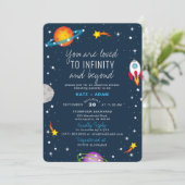 Invitation Vous êtes aimé Boy Adoption Baby shower (Debout devant)