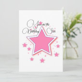Invitation Vous Êtes Birthday Star Birthday Card (Debout devant)