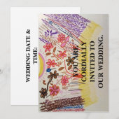 INVITATION VOUS ÊTES CORDIALEMENT INVITÉ À NOTRE MARIAGE. (Devant / Derrière)