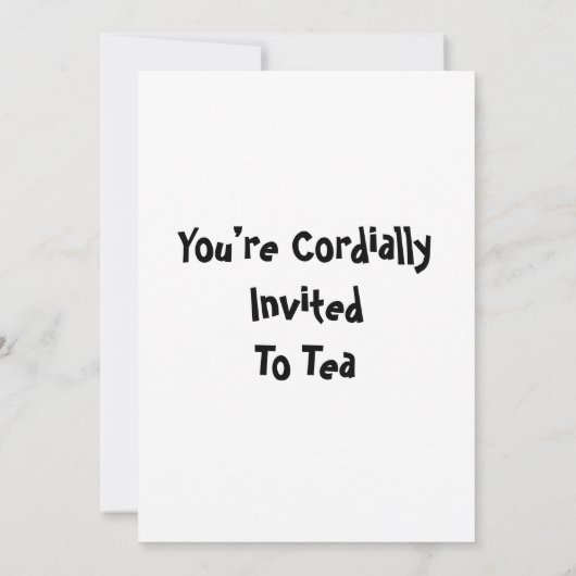 Invitation Vous êtes cordialement invité à 🫖 thé (Dos)