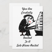 Invitation Vous Êtes Cordialement Invité À Un Piano Solo Cons (Devant / Derrière)