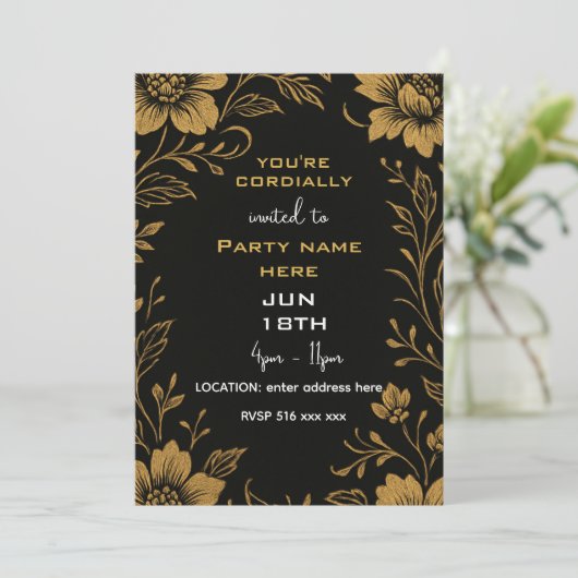 Invitation Vous êtes cordialement invité modèle (Debout devant)