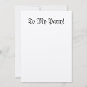 Invitation Vous êtes cordialement invités (Dos)