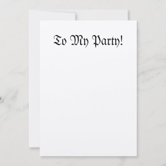 Invitation Vous êtes cordialement invités (Dos)