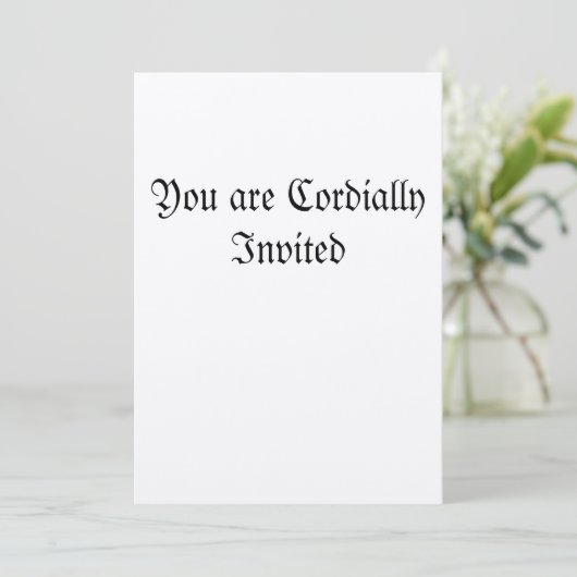 Invitation Vous êtes cordialement invités (Debout devant)