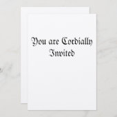 Invitation Vous êtes cordialement invités (Devant / Derrière)