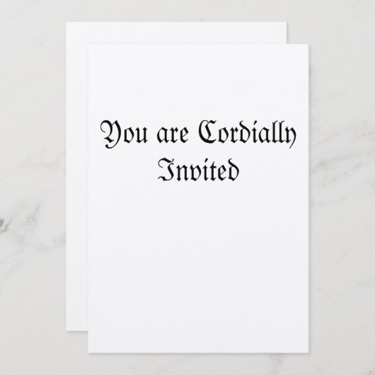Invitation Vous êtes cordialement invités (Devant / Derrière)