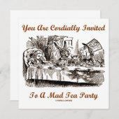 Invitation Vous êtes cordialement invités à un thé fou (Devant / Derrière)