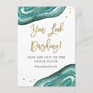 Invitation Vous êtes élégant Géode de teal et Mariage en Or