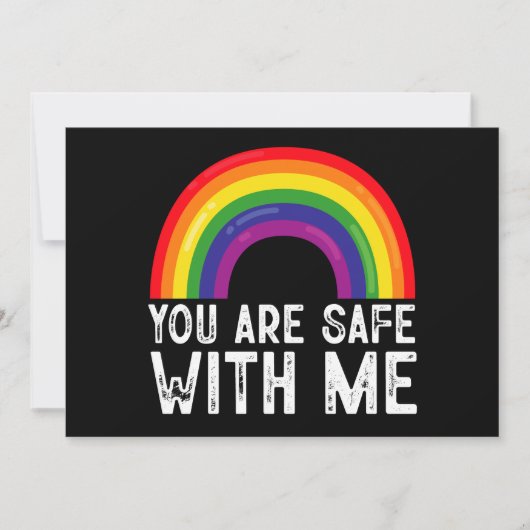 Invitation Vous Êtes En Sécurité Avec Moi Le Mois De La Fiert (Devant)